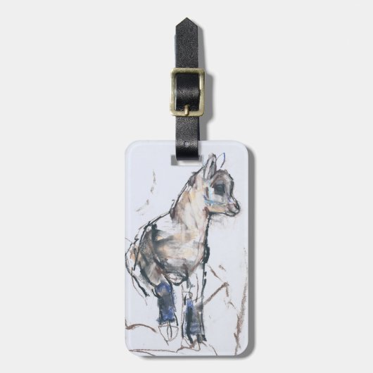 Steinbock-Kind Gepäckanhänger (Vorderseite vertikal)