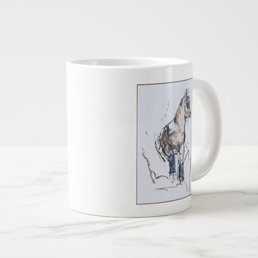 Steinbock-Kind Jumbo-Tasse (Vorderseite Rechts)