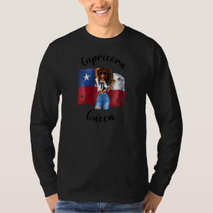 Steinbock-Königin Afro Chilenische Frauen Afrikani T-Shirt