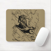 Steinbock-Konstellations-Karte Hevelius circa 1690 Mousepad (Mit Mouse)