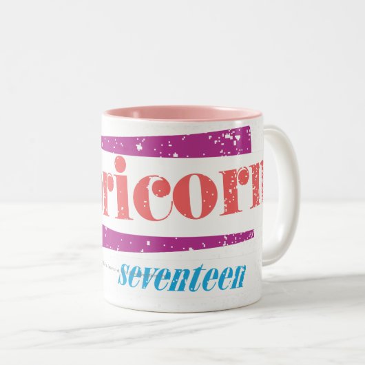 Steinbock-lt Pink Zweifarbige Tasse (VorderseiteRechts)