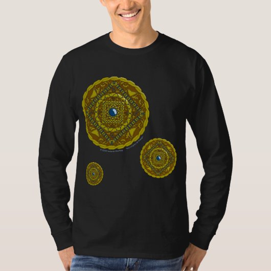 Steinbock-Mandala-Männer dunkles Shirt (Vorderseite)