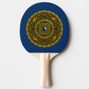 Steinbock Mandala Ping Pong Schläger Tischtennis Schläger