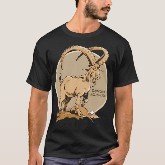 Steinbock-Mann-Horoskop T-Shirt (Vorderseite)