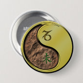 Steinbock & Metall Ziege Button (Vorne & Hinten)