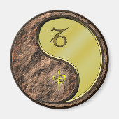 Steinbock & Metallaffe Magnet (Vorne)