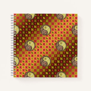 Steinbock & Metallener Tiger Notizblock