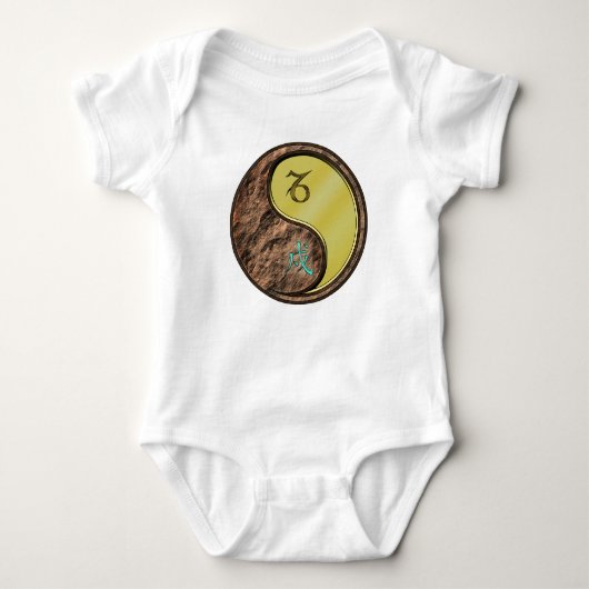 Steinbock & Metallhund Baby Strampler (Vorderseite)