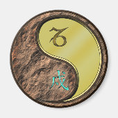 Steinbock & Metallhund Magnet (Vorne)