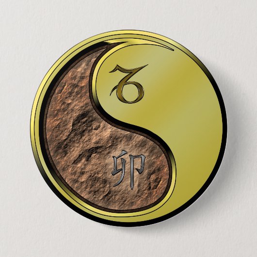 Steinbock & Metallin Kaninchen Button (Vorderseite)