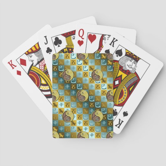 Steinbock & Metallschlange Spielkarten (Rückseite)