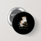 Steinbock-Shirt Zodiac Einhorn Zeichen Astrologie Button (Vorne & Hinten)