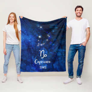 Steinbock-Sternbild-Galaxie-Himmel-Monogramm Fleecedecke