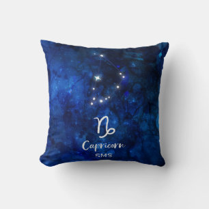 Steinbock-Sternbild-Galaxie-Himmel-Monogramm Kissen