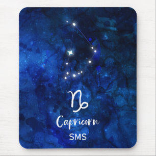 Steinbock-Sternbild-Galaxie-Himmel-Monogramm Mousepad