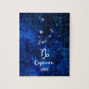 Steinbock-Sternbild-Galaxie-Himmel-Monogramm Puzzle