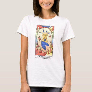 Steinbock-Sternzeichen Abstrakte Kunst Vintage T-Shirt
