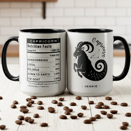 Steinbock-Sternzeichen Astrologie Ernährungsfakten Tasse