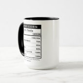 Steinbock-Sternzeichen Astrologie Ernährungsfakten Tasse (Vorderseite Links)
