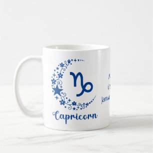 Steinbock Sternzeichen Astrologie Geburtstag Blau Kaffeetasse