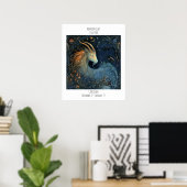 Steinbock-Sternzeichen Astrologie Name & Geburtsta Poster (Heimbüro)