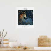 Steinbock-Sternzeichen Astrologie Name & Geburtsta Poster (Küche)