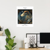 Steinbock-Sternzeichen Astrologie Name & Geburtsta Poster (Heimbüro)