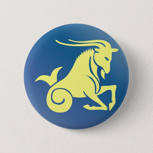 Steinbock-Sternzeichen Astrologie Ziege Horoskop Button (Vorderseite)