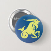 Steinbock-Sternzeichen Astrologie Ziege Horoskop Button (Vorne & Hinten)
