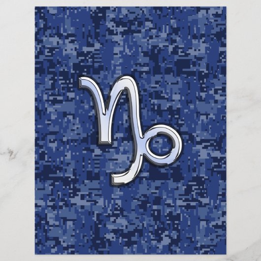 Steinbock Sternzeichen auf navyblauer digitaler Ca Flyer (Vorne)