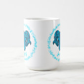 Steinbock-Sternzeichen Blaues Schaf Kaffeetasse (Mittel)