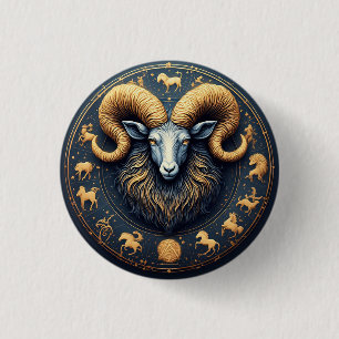 Steinbock-Sternzeichen Button
