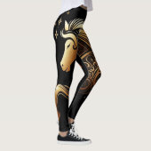 Steinbock Sternzeichen Gold Pferd Astrologie Leggings (Rechts)