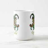 Steinbock-Sternzeichen Grün Braune Meerziege funke Kaffeetasse (Mittel)