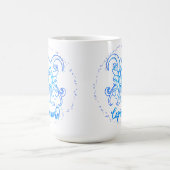 Steinbock-Sternzeichen helles Lichtblau Glitter Kaffeetasse (Mittel)