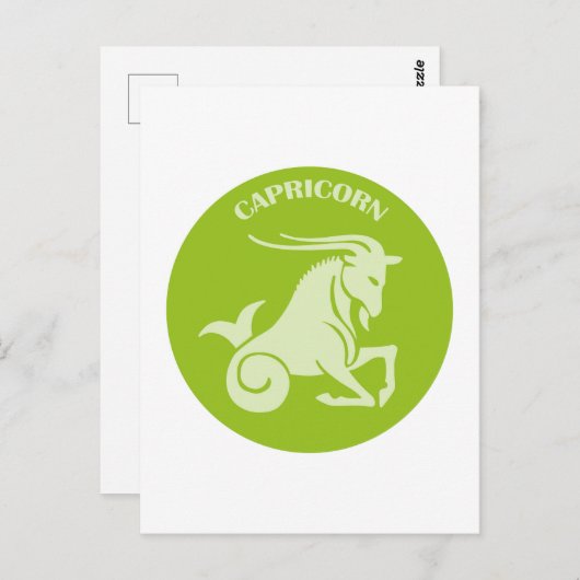 Steinbock, Sternzeichen, Horoskop, Astrologie Postkarte (Vorne/Hinten)