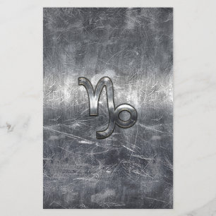 Steinbock-Sternzeichen im grunge-distressed-Stil Flyer