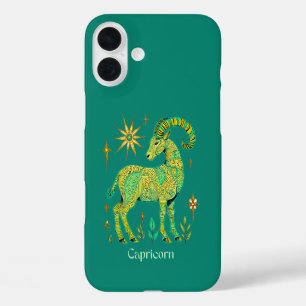 Steinbock-Sternzeichen in komplizierten Mustern iPhone 16 Plus Hülle