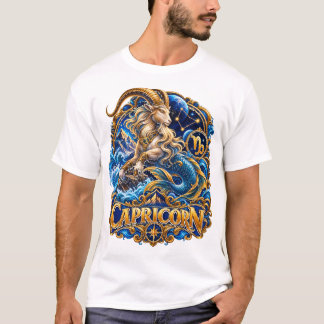 Steinbock-Sternzeichen Meerziege Astrologie Horosk T-Shirt