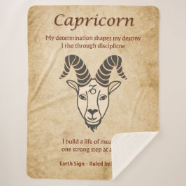 Steinbock-Sternzeichen mit Affirmationen Sherpadecke