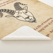 Steinbock-Sternzeichen mit Affirmationen Sherpadecke (3/4)