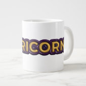 Steinbock-Sternzeichen-Textdesign Jumbo-Tasse (Vorderseite Rechts)