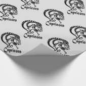 Steinbock-Sternzeichen und Symbol Silber Geschenkpapier (Ecke)