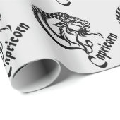 Steinbock-Sternzeichen und Symbol Silber Geschenkpapier (Rolleneckpunkt)
