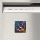Steinbock-Sternzeichen Wasserfarben-Design Magnet (In Situ (Geschirrspüler))