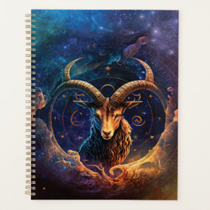 Steinbock-Sternzeichen Wasserfarben-Design Planer