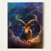 Steinbock-Sternzeichen Wasserfarben-Design Planer (Rückseite)