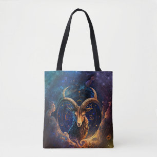 Steinbock-Sternzeichen Wasserfarben-Design Tasche