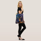 Steinbock-Sternzeichen Wasserfarben-Design Tasche (Am Model)