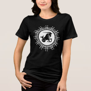Steinbock-Sternzeichen Ziege Kosmisches Sternenbur Tri-Blend Shirt